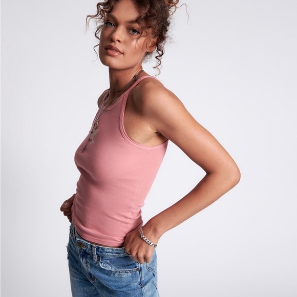 ONE TEASPOON Bower Bird Singlet in Flamingo Pink! - Picture 3 of 4